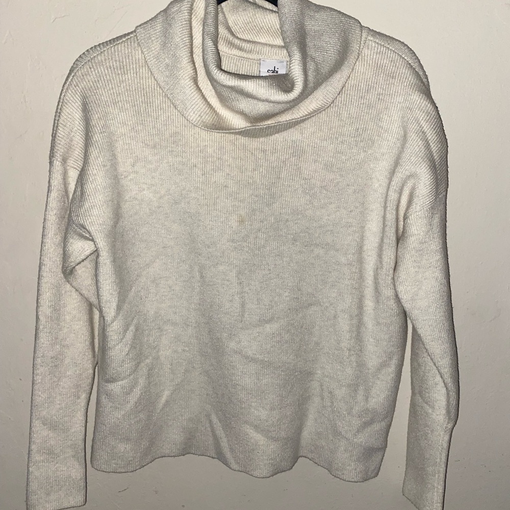 Cozy White/Cream Cowl Neck Sweater